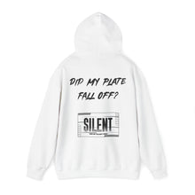 Load image into Gallery viewer, "No Plate" Hooded Sweatshirt (White)