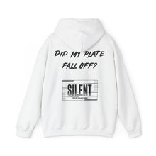 Load image into Gallery viewer, "No Plate" Hooded Sweatshirt (White)